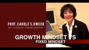 Prof. Carole S. Dweck Dept. Psychology, Stanford University Growth Mindset vs Fixed Mindset includes a picture of Carole Dweck