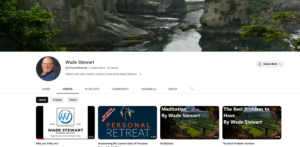 image is a snapshot of Wade Stewart's youtube channel